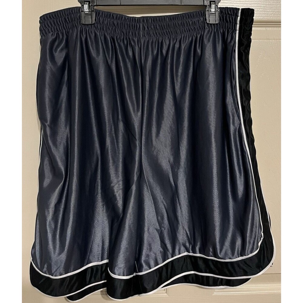 Vintage Bugle Boy Sport Basketball Shorts Gym Mens XL Gray Black Wide Leg Y2k